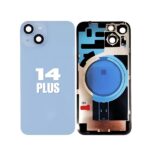 Back Glass with Wireless MagSafe Magnet for iPhone 14 Plus- Premium (Blue)
