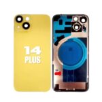 Back Glass with Wireless MagSafe Magnet for iPhone 14 Plus- Premium (Yellow)