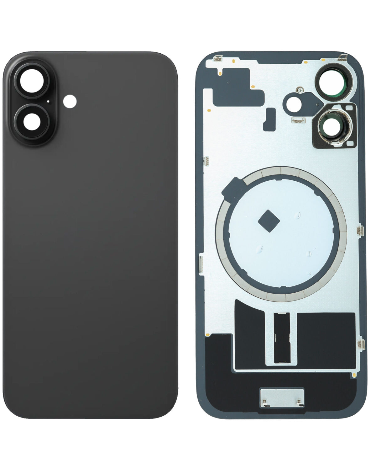 Back Glass with Wireless MagSafe Magnet for iPhone 16plus(BLACK)premium - Image 1