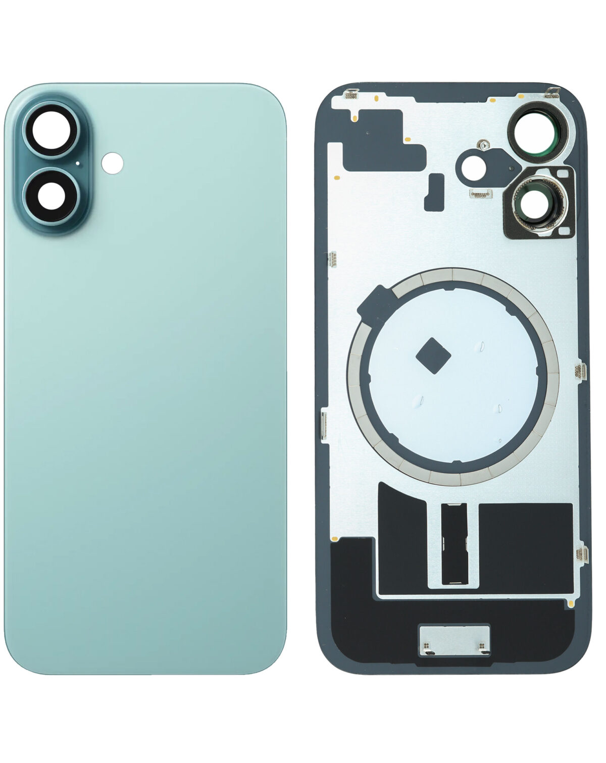 Back Glass with Wireless MagSafe Magnet for iPhone 16plus(Teal)premium - Image 1