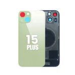 Back Glass with Wireless MagSafe Magnet for iPhone 15 Plus Premium (GREEN)