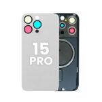 Back Glass with Wireless MagSafe Magnet for iPhone 15 Pro Premium (White)