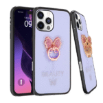 Candy Butterfly Ring Case For iPhone 15 Pro Max Levender