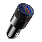 Car Charger USB C & USB A(WHITE) (38W) - Image 3