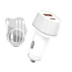 Car Charger with USB-A/USB C,Lighting Cable 3in1 (38W)