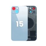 Back Glass with Wireless MagSafe Magnet for iPhone 15 Premium (Blue)