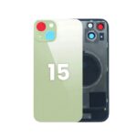 Back Glass with Wireless MagSafe Magnet for iPhone 15 Premium (Green)