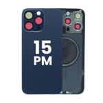Back Glass with Wireless MagSafe Magnet for iPhone 15 Pro Max Premium (Blue)