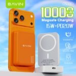 Bavin Magsafe Wireless Charging Power Bank (Orange)(10000-MAH)