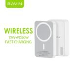 Bavin Magsafe Wireless Charging Power Bank (Black)(5000-MAH)