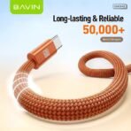 Bavin Type C to Type C Fast Charging Data Cable (3ft-60W-Intelligent Protection) - Image 6