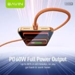 Bavin Type C to Type C Fast Charging Data Cable (3ft-60W-Intelligent Protection) - Image 3