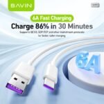 Bavin USB  to Type C Fast Charging Data Cable (3ft-6A)