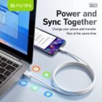 Bavin USB to Lighting Fast Charging Silicone Data Cable (3ft-12W-Intelligent Protection) - Image 2