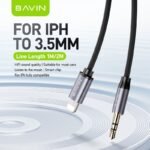 Bavin Aux to Lighting cable interface device-1M(3.5mm-IOS)