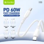Bavin Type C to  Type C Fast Charging Thicker Data Cable(60W-10FT)
