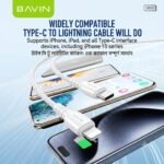 Bavin Type C to  Lighting Fast Charging Thicker Data Cable(30W-10FT)