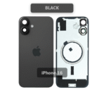 Back Glass with Wireless MagSafe Magnet for iPhone 16(BLACK)(premium) - Image 2