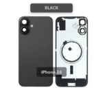 Back Glass with Wireless MagSafe Magnet for iPhone 16(BLACK)(premium)