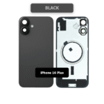Back Glass with Wireless MagSafe Magnet for iPhone 16plus(BLACK)premium