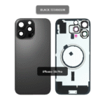 Back Glass with Wireless MagSafe Magnet for iPhone 16pro(BLACK Titanium)(premium)