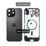 Back Glass with Wireless MagSafe Magnet for iPhone 16promax(BLACK Titanium)premium - Image 2