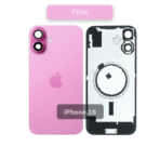 Back Glass with Wireless MagSafe Magnet for iPhone 16(pink)(premium) - Image 2
