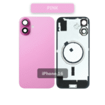 Back Glass with Wireless MagSafe Magnet for iPhone 16(pink)(premium)