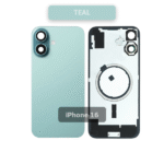 Back Glass with Wireless MagSafe Magnet for iPhone 16(teal)(premium)