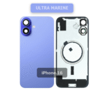 Back Glass with Wirless MagSafe Magnet for iPhone 16(Ultra marine)(premium)