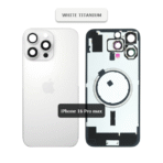 Back Glass with Wireless MagSafe Magnet for iPhone 16promax(White Titanium)premium - Image 2