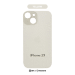 Back Glass with Wireless MagSafe Magnet for iPhone 15 Premium (Yellow) - Image 2
