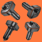 Borophone Car FM Transmitter, Combo Charger, Bluetooth MP3, USB Disk and TF Card music player - Image 4