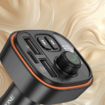 Borophone Car FM Transmitter, Combo Charger, Bluetooth MP3, USB Disk and TF Card music player - Image 6
