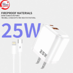 Turbo Combo charger 25w dual port with cable Type C to Lightening