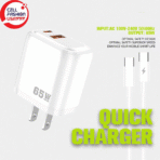 Turbo Combo charger 65w dual port with cable Type C to C - Image 2