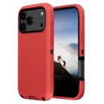 Defender Magnetic Megsafe With Belt Clip for iPhone 17 Pro Max -Red