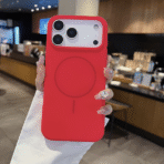 Silicon.Appale Logo Case with Magsafe For iPhone 17 Pro - Red - Image 3