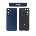 Back Glass with Camera Lens and Adhesive for Samsung Galaxy S25 (Navy Blue)