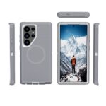 Defender Magnetic Megsafe With Belt Clip for Samsung S25 Ultra – Gray/White