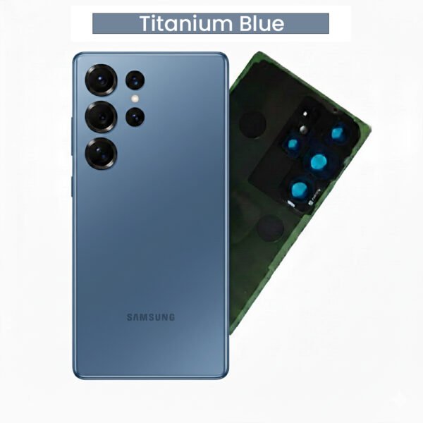 Back Glass with Camera Lens and Adhesive for Galaxy-S26(blue)