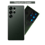 Back Glass with Camera Lens and Adhesive for Samsung Galaxy S23 Ultra (Green)
