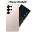 Back Glass with Camera Lens and Adhesive for Samsung Galaxy S25 Ultra (Pink Gold)