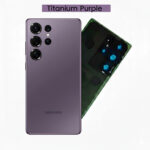 Back Glass with Camera Lens and Adhesive for Samsung Galaxy S24 Ultra (Purple)