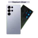 Back Glass with Camera Lens and Adhesive for Samsung Galaxy S25 Ultra (Silver)