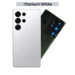 Back Glass with Camera Lens and Adhesive for Samsung Galaxy S23 Ultra (White)