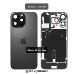 Back Glass with Wireless (NFC) and MagSafe Magnet for iPhone 16 Pro Max (BLACK Titanium) - Image 2