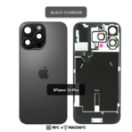 Back Glass with Wireless (NFC) and MagSafe Magnet for iPhone 16 Pro (Black Titanium) - Image 2
