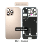 Back Glass with Wireless (NFC) and MagSafe Magnet for iPhone 16 Pro Max (Desert Gold)