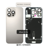 Back Glass with Wireless (NFC) and MagSafe Magnet for iPhone 16 Pro (Natural Titanium)